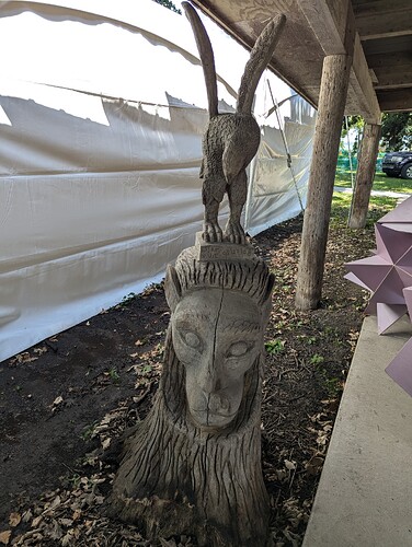 carved tree stump